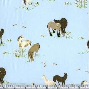   Hill Equestrian Ice Blue Fabric By The Yard Arts, Crafts & Sewing