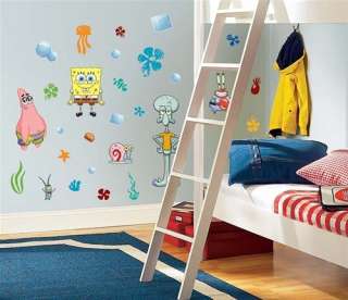 45 New SPONGEBOB SQUAREPANTS WALL DECALS Kids Bedroom Stickers Room 