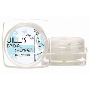Wedding Favors Blue Bridal Theme Personalized Large Lip Balm Pot with 