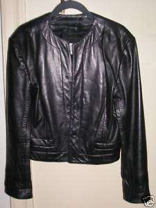 Renaissance Black Buttery Leather Cropped Jacket S/M  