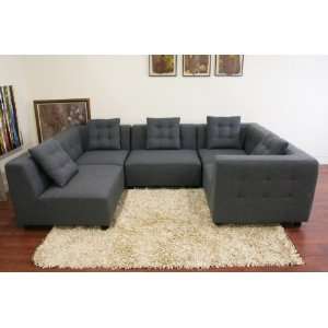   Alcoa Gray Fabric Modular Modern Sectional Sofa By Wholesale Interiors