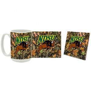  North Dakota State Bison Camouflage Mug and Coaster Set 