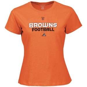  Reebok Cleveland Browns Ladies Orange Gemini Too T shirt 
