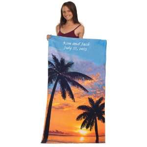  Palm Trees Personalized Beach Towel
