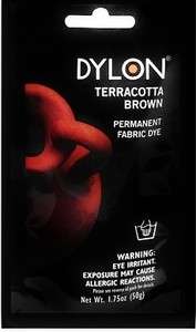 Dylon Permanent Fabric Dye 1.75 oz.   Terracotta Brown  