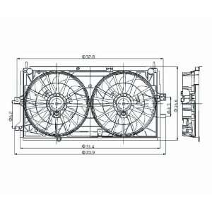  02 04 REGAL RADIATOR & CONDENSOR COOLING FAN ASSEMBLY 