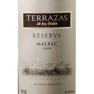  2009 Terrazas Riserva Malbec 750ml Grocery & Gourmet 