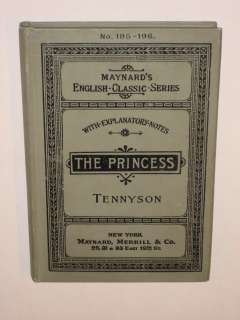 Tennyson THE PRINCESS Maynard, Merrill & Co. c. 1897  