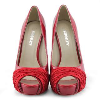    womens red peep toe dress platform stiletto high heels pumps shoes