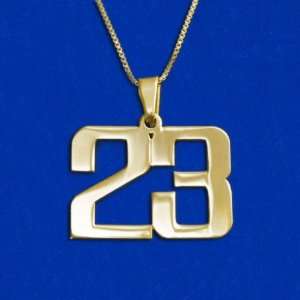  18k Gold Plated Sterling Silver Number Necklace Jewelry