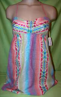 BILLABONG girls juniors dress MULTI color summer straps   Size L   NWT 