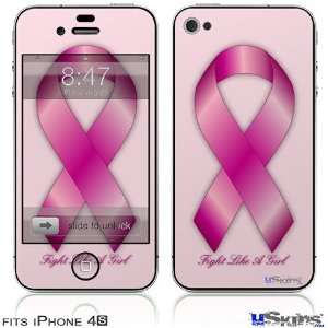  iPhone 4S Skin   Fight Like a Girl Breast Cancer Pink 