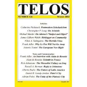  TELOS 126 Paul Piccone Books