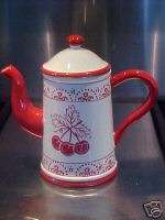 bing cherry teapot / coffee pot  