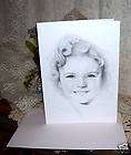 SHIRLEY TEMPLE BIOGRAPHICAL GREETING CARD by Gary Sader
