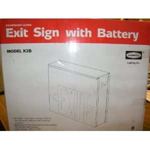  Hubbel Pathfinder Series Exit Sign with Battery 
