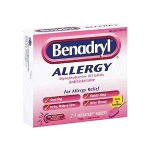  Benadryl Allergy Ultratab 24S 24 ct Health & Personal 