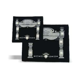 28x35cm German Velvet Tallit and Tefillin Bag Set with Gateway and 