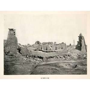  1911 Print Karnak Egypt Ancient Ruins Archaeology 