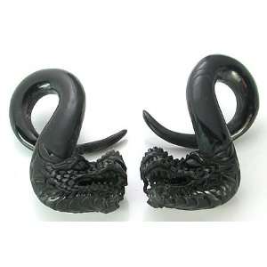 Dragons Head Boot Horn Hangers Natural Organic Body Jewelry 2mm   10mm 