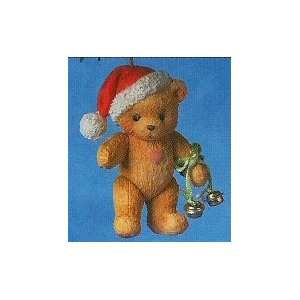  CHERISHED TEDDIES ORNAMENT ~ JOINTED BEAR WITH SANTA HAT 