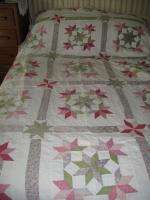 vintage cutter quilt, double size, well loved  