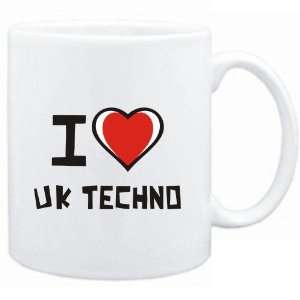  Mug White I love U.K. Techno  Music