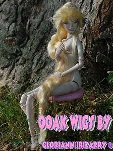 OOAK Porcelain BJD create doll wig mohair by Gloriann Irizarry IADR 