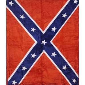   Confederate Flag Queen Mink Style Blankets 79x95