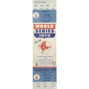   Boston Red Sox   1975 World Series Game 6   Autographed Mega Ticket