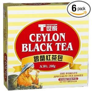 Tradition Tea, Ceylon Black Tea, 100 Count Boxes (Pack of 6)  