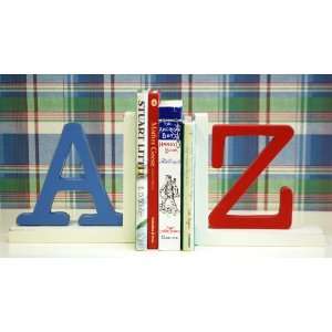  A Z Red & Blue Bookends
