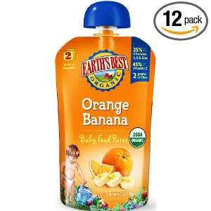 Earths Best Puree Orange Banana, 4.2 Ounce (Pack of 12)  