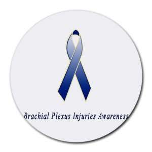  Brachial Plexus Injuries Awareness Ribbon Round Mouse Pad 