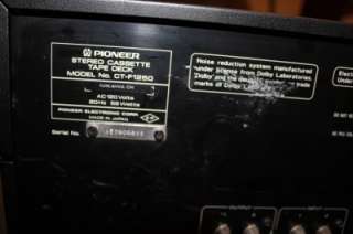 Pioneer Stereo Cassette Tape Deck CT F1250, 3 Head, Nice  