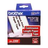 BROTHER DK2205 CONTINUOUS PAPER TAPE 2 3/7 QL500 QL550 012502611721 