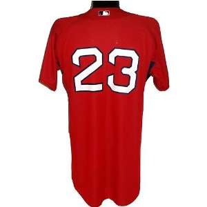 Julio Lugo #23 2009 Red Sox Game Used Batting Practice Red Jersey (MLB 