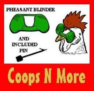 12 PACK OF PHEASANT BLINDERS, POULTRY & CHICKEN PEEPER VISION BLOCKER 