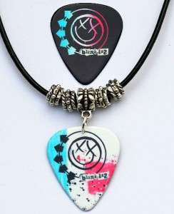Blink 182 Leather Pick Necklace + Matching Plectrum  