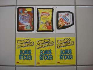 2011 Wacky Packages ANS 8 THREE Blister Bonus Stickers  