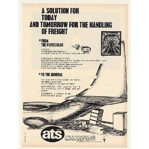  1970 Tarbes ATS Air Freight Handling Aircraft Print Ad 