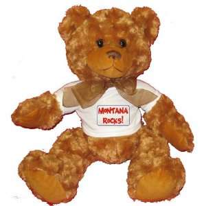  MONTANA ROCKS Plush Teddy Bear with WHITE T Shirt Toys 