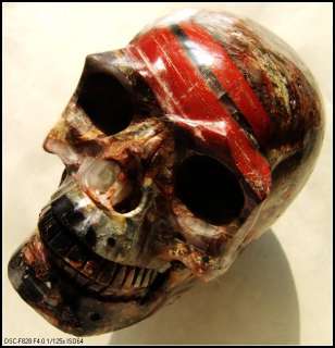 Item Name 7.0,8.7LB Stunning New Bloodstone Crystal Skull Art