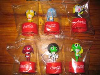 Coca Cola Coke Cover Keroro Gunso Tamama Giroro Dororo Figure Toys Set 