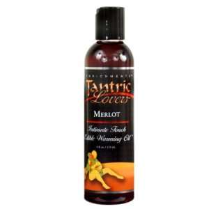  Tantric Lovers Intimate Touch Warming Oil, Merlot Wine 4oz 