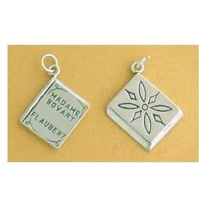  Sterling Silver Charm, MADAME BOVARY, FLAUBERT Book, 15/16 