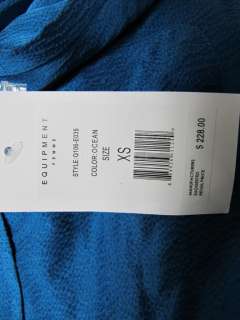 NWT Equipment signature satin Silk shirt size S, M  