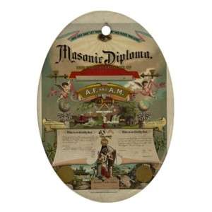 Freemason Masonic Diploma Oval Christmas Ornament  