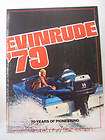 evinrude vintage 1979 boat motor sales catalog one day shipping