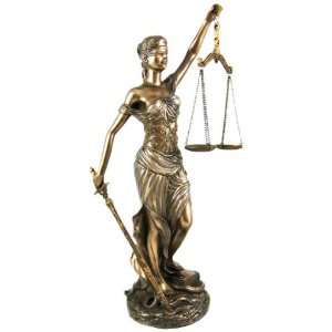  Lady Justice Blind Scale of Justica Bronze Statue 12 